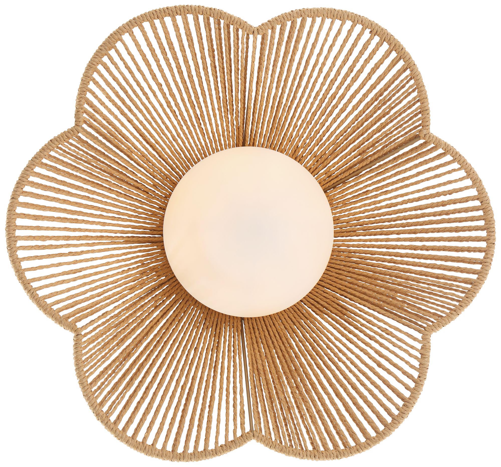 Mylinh 22" Wide Natural Rope and Soft Gold Coastal Pendant Light in scene