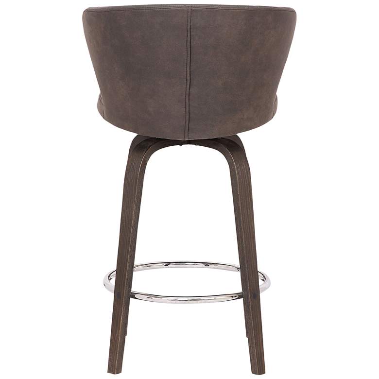 Image 5 Mynette 26" Brown Faux Leather Swivel Counter Stool more views