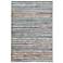 Mynka Stripes Indoor Ivory Area Rug 39IEF 4' x 6'