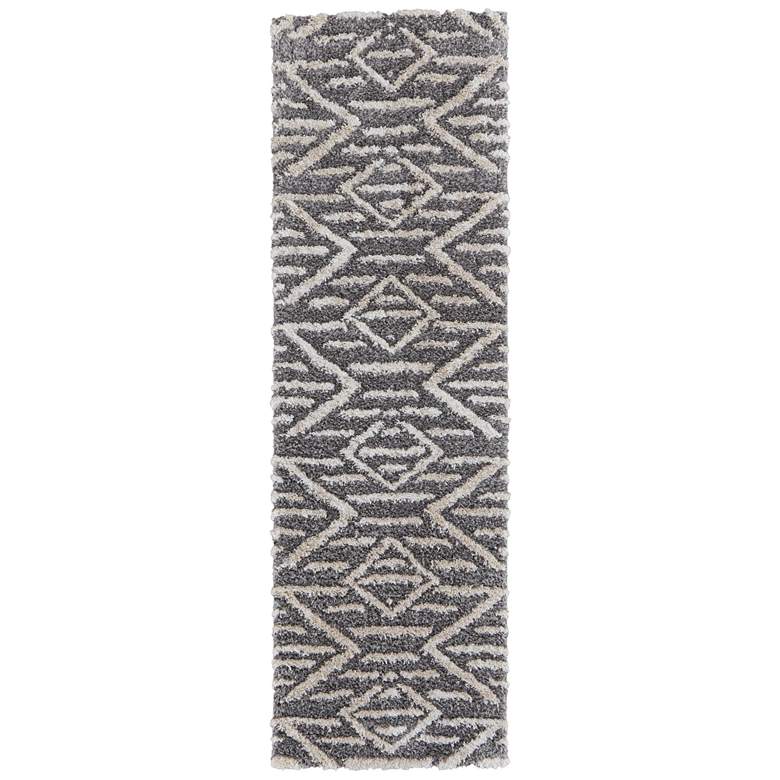 Image 1 Mynka Transitional Diamond Soft Indoor Gray Area Rug 39IBF