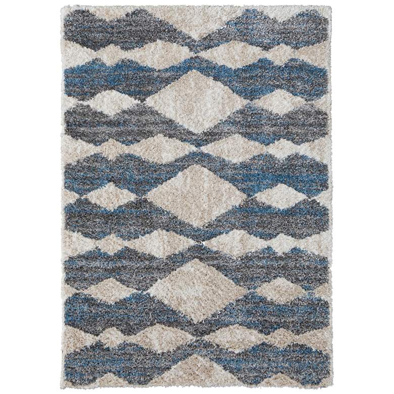 Image 1 Mynka Transitional Diamond Soft Indoor Ivory Area Rug 39IFF