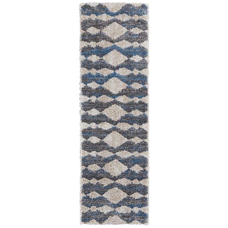 Image 1 Mynka Transitional Diamond Soft Indoor Ivory Area Rug 39IFF