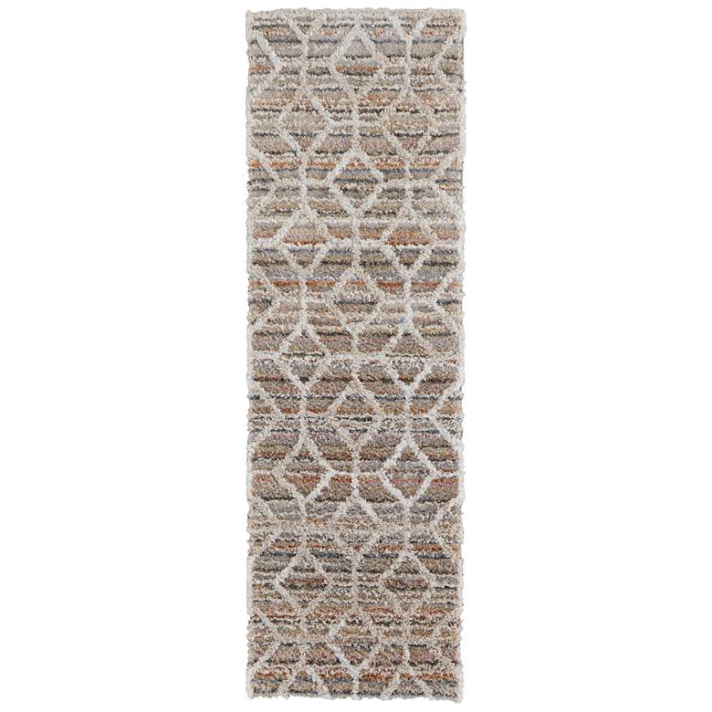 Image 1 Mynka Transitional Diamond Soft Indoor Tan Area Rug 39ICF