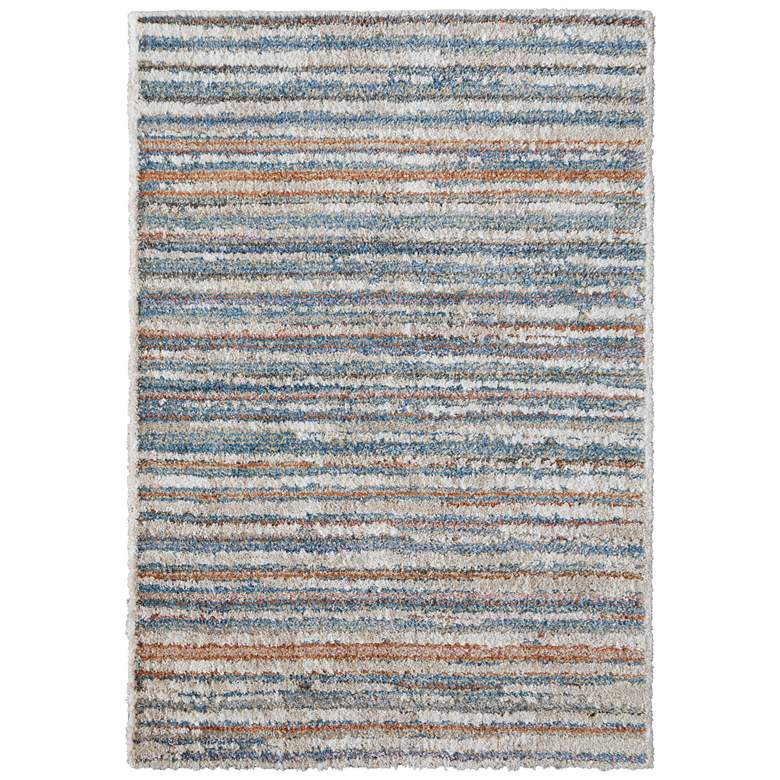 Image 1 Mynka Transitional Stripes Soft Indoor Ivory Area Rug 39IEF