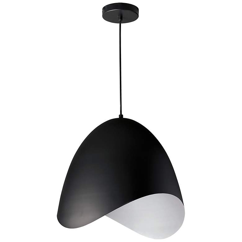 Image 2 Myra 15" Wide Black Pendant Light