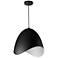 Myra 15" Wide Black Pendant Light