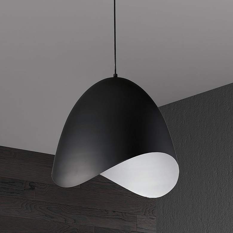 Image 1 Myra 15" Wide Black Pendant Light