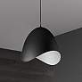 1_Myra 15" Wide Black Pendant Light