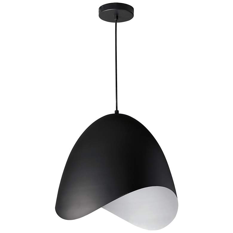 Image 1 Myra 15" Wide Large Black Pendant