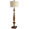Myra 63" Distressed Brown and Cream Wash Floor Lamp