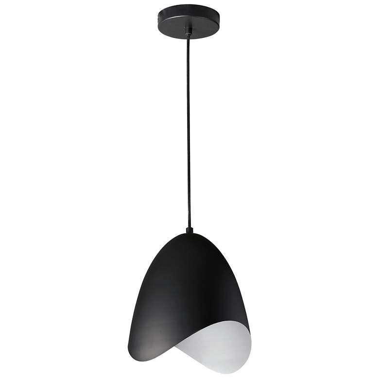 Image 1 Myra 8" Wide Small Black Pendant