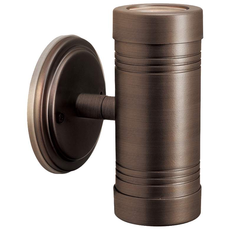 Image 1 Myra Dual 6 1/2" High Bronze LED Outdoor Wall Light