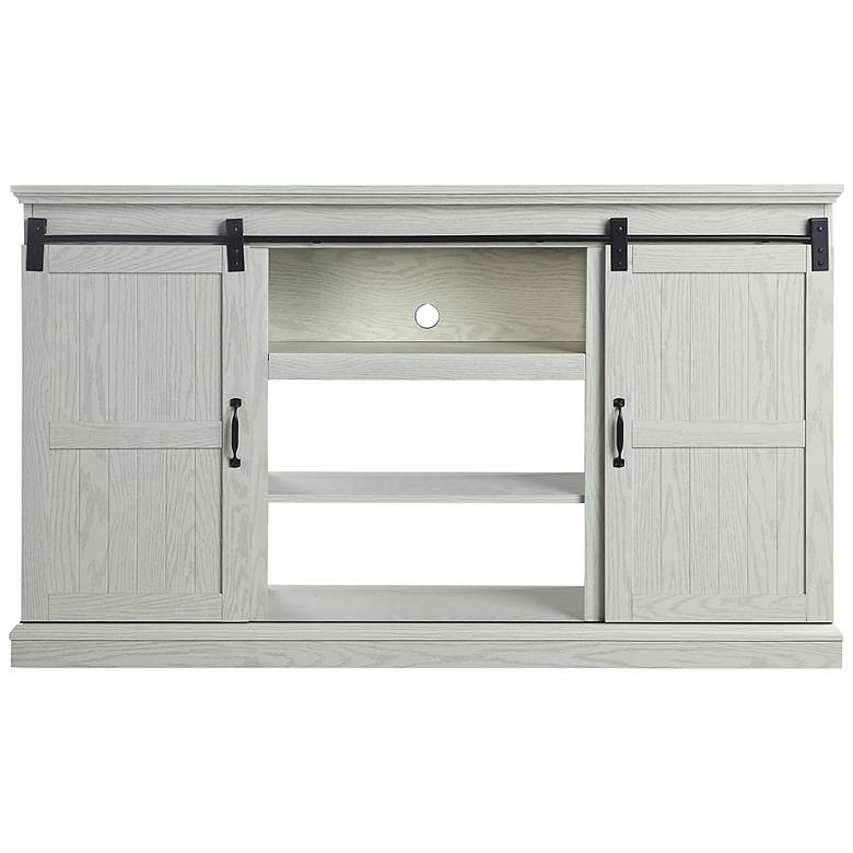 Image 2 Myrtle 60" Wide Cream Oak Wood 2-Door TV Stand