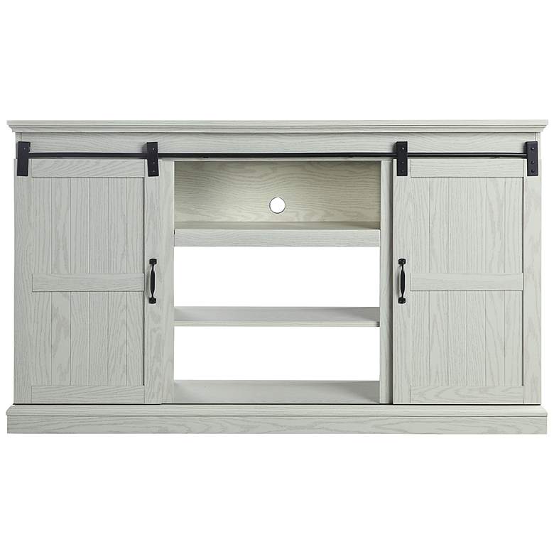 Image 2 Myrtle 60 inch Wide Cream Oak Wood 2-Door TV Stand