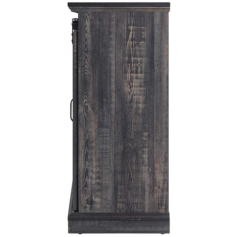 Image 7 Myrtle 60"W Heavy Brown 2-Door 5-Shelf Electric Fireplace more views
