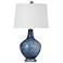 Myst 26" Contemporary Styled Blue Table Lamp