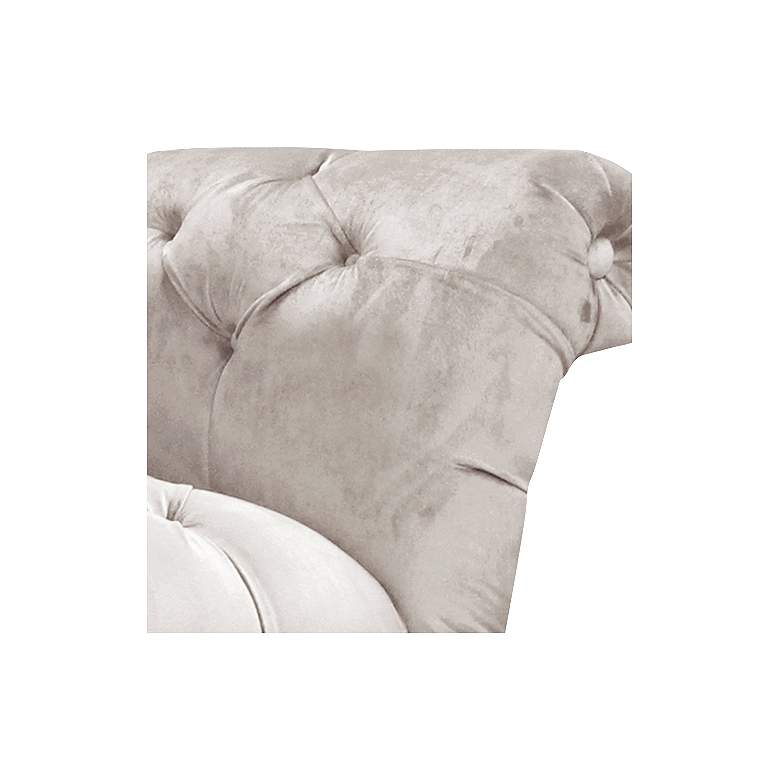 Image 2 Mystere Dove Gray Fabric Tufted Chaise more views