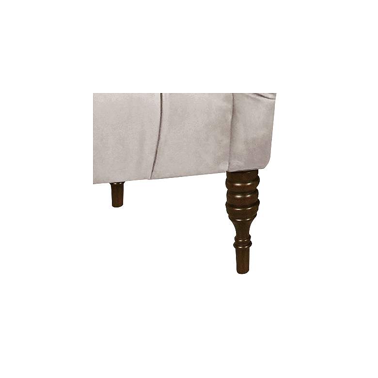 Image 3 Mystere Dove Gray Fabric Tufted Chaise more views
