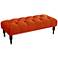 Mystere Mango Fabric Tufted Bench