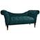 Mystere Peacock Fabric Tufted Chaise