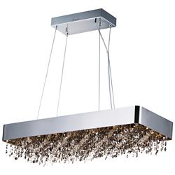 Mystic 12" Wide Polished Chrome LED Linear Mini Pendant