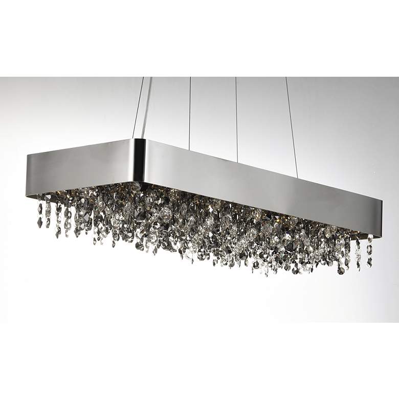 Image 4 Mystic 12" Wide Polished Chrome LED Linear Mini Pendant more views