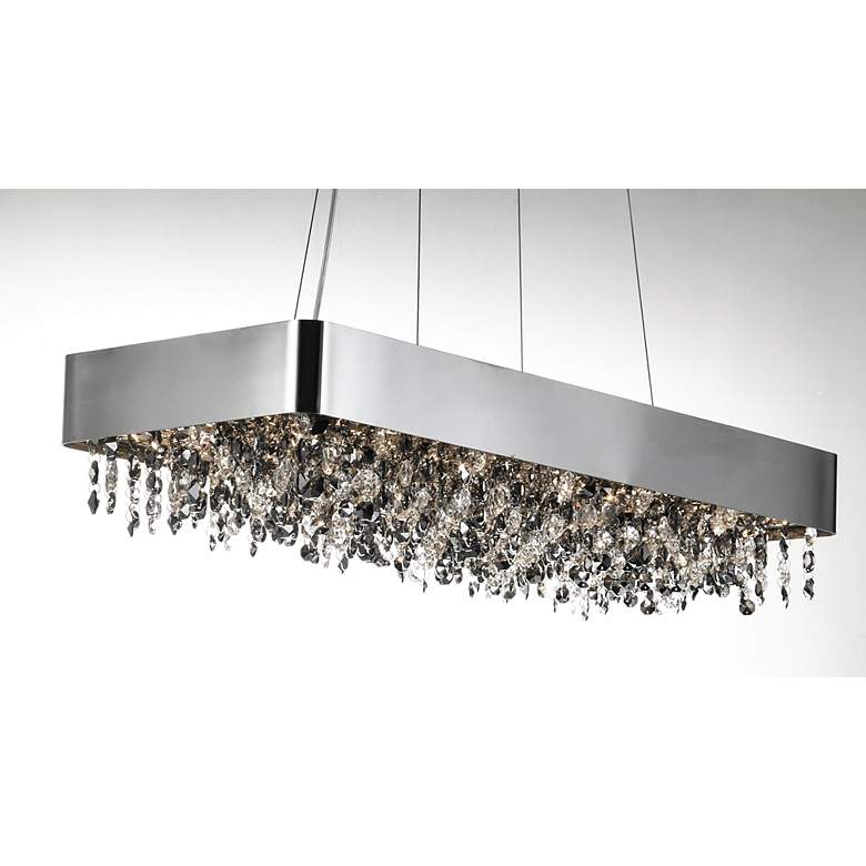 Image 5 Mystic 12" Wide Polished Chrome LED Linear Mini Pendant more views