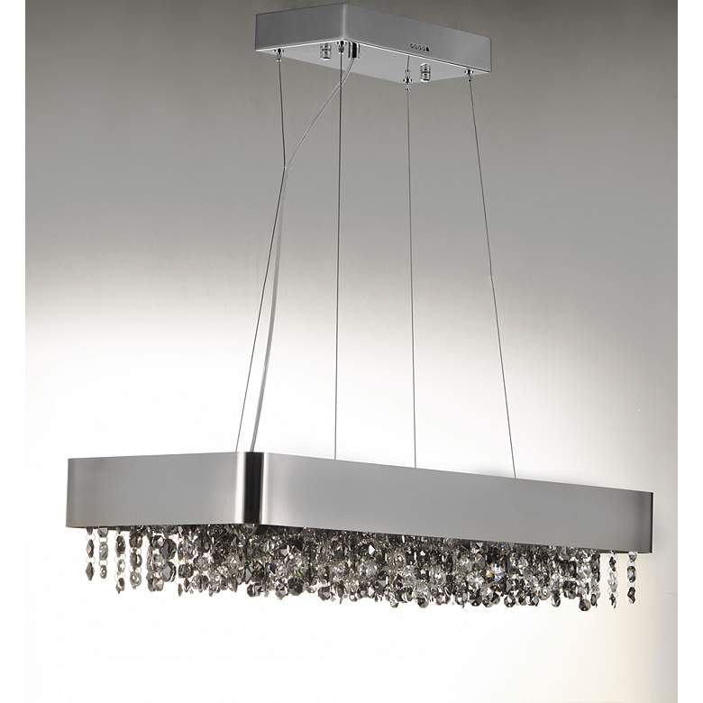 Image 6 Mystic 12" Wide Polished Chrome LED Linear Mini Pendant more views