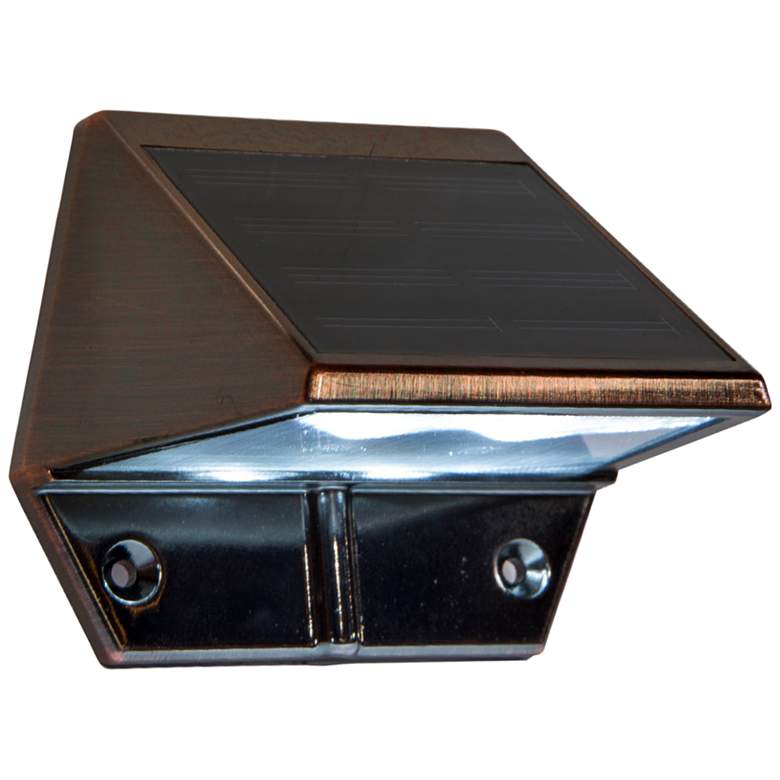 Image 1 Mystic 3 inch High Electroplated Copper Solar LED Deck Light