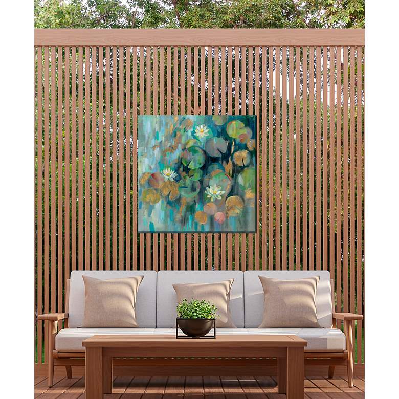 Image 4 Mystic Pond 24" Square All-Weather Outdoor Canvas Wall Art more views