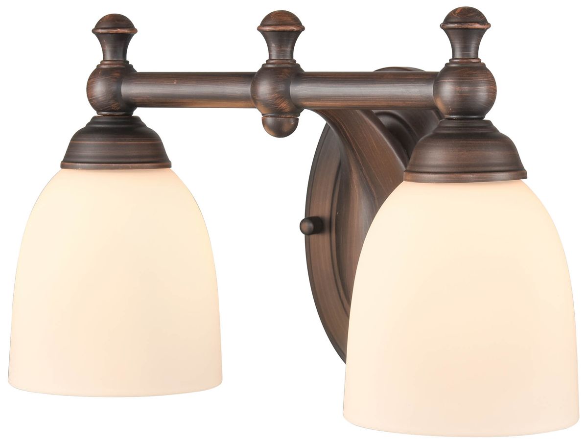 Image 2 Mysty 8" High Rubbed Bronze 2-Light Wall Sconce more views