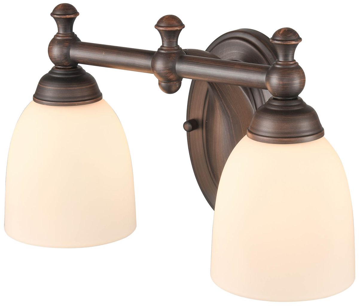Image 3 Mysty 8" High Rubbed Bronze 2-Light Wall Sconce more views