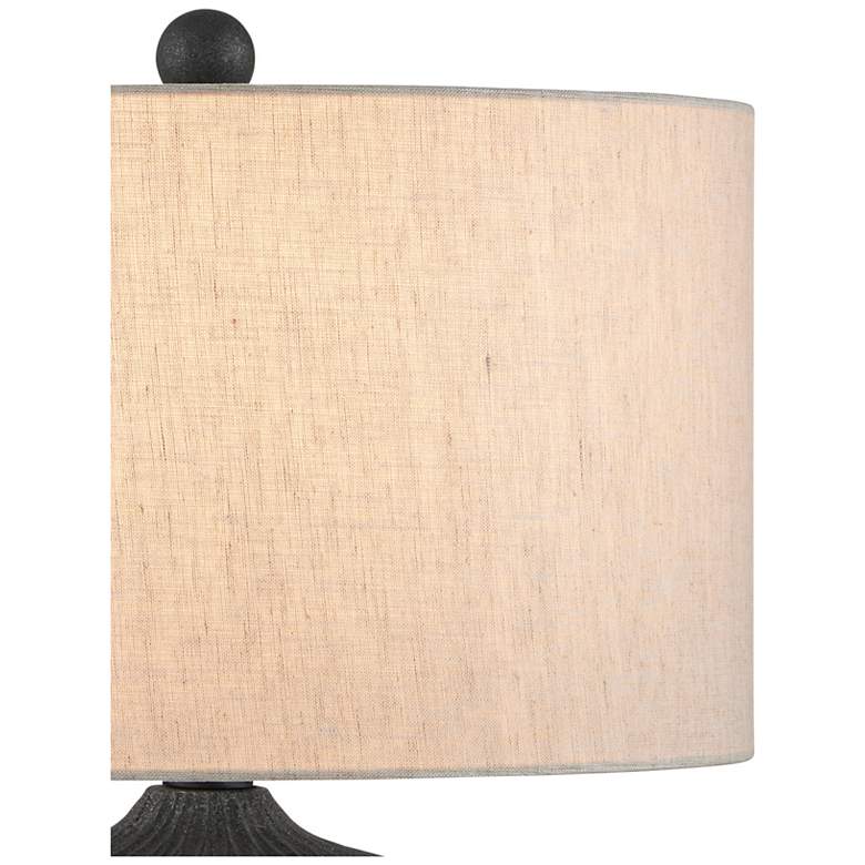 Image 4 Mythmaker 17"H Black Granite Terracotta Accent Table Lamp more views