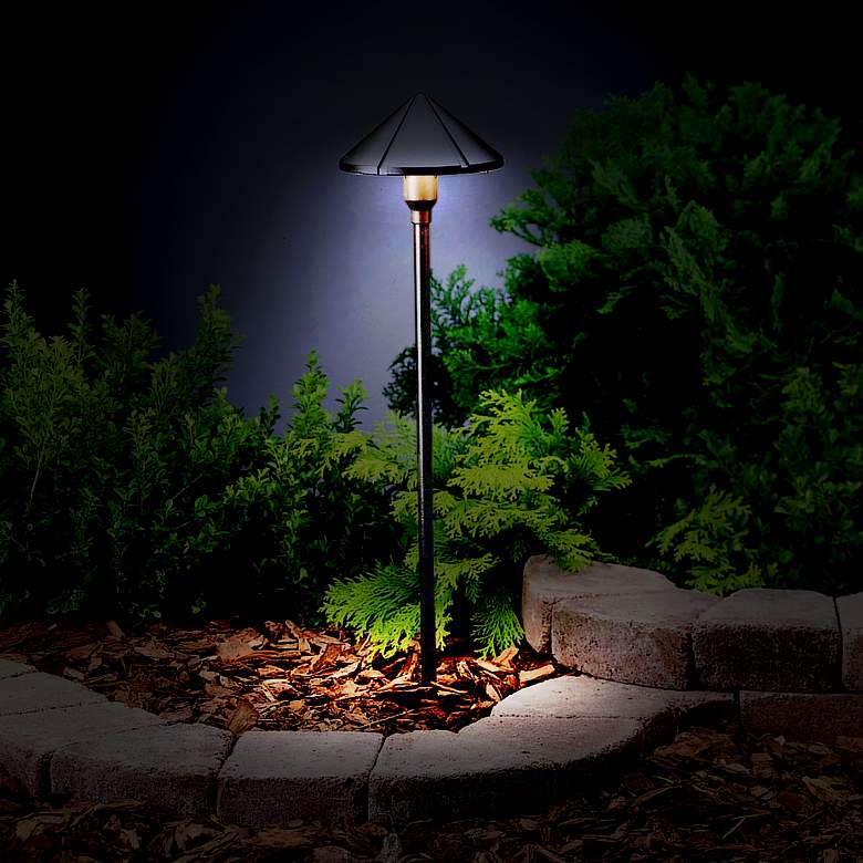 Image 1 Kichler 22 1/4" High Bronze Center-Mount LED Path Light in scene