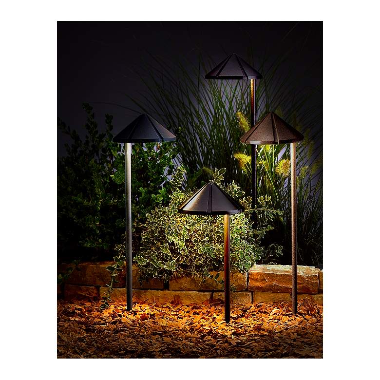 Image 1 Kichler 20" High 3000K LED Bronze Side-Mount Path Light in scene