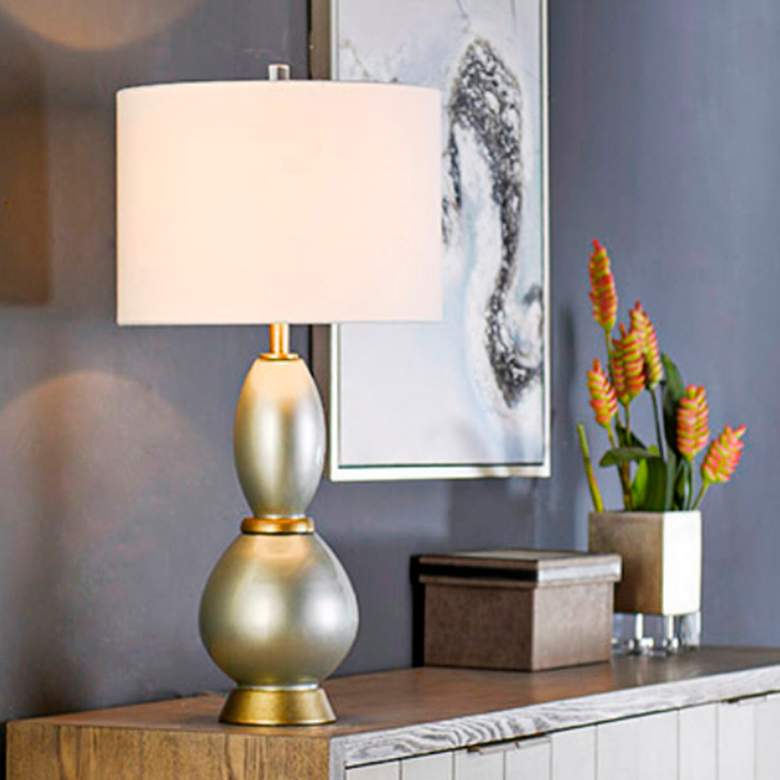 Image 1 Nabanil Silver and Gold Steel Table Lamp