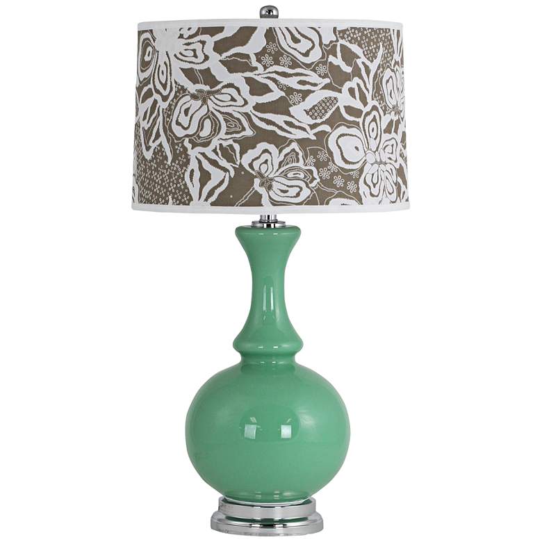 Image 1 Nabila Celadon Green Glass Vase Table Lamp
