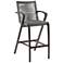 Nabila Outdoor Wood and Rope Counter and Bar height Stool