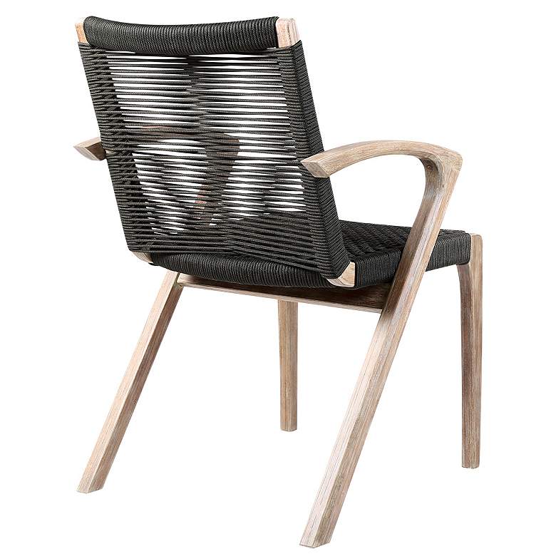 Image 2 Nabila Set of 2 Outdoor Light Eucalyptus Wood and Rope Dining Chairs more views