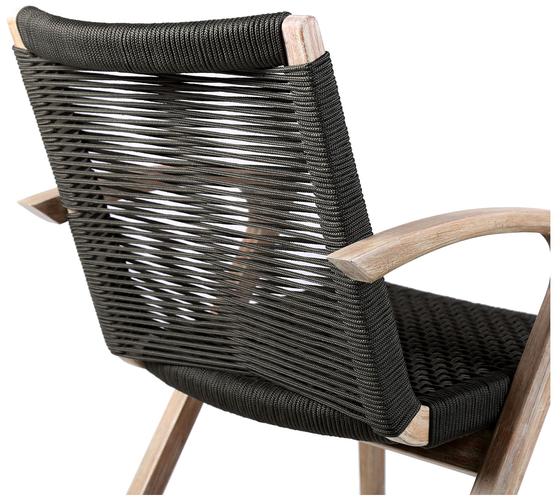Image 5 Nabila Set of 2 Outdoor Light Eucalyptus Wood and Rope Dining Chairs more views