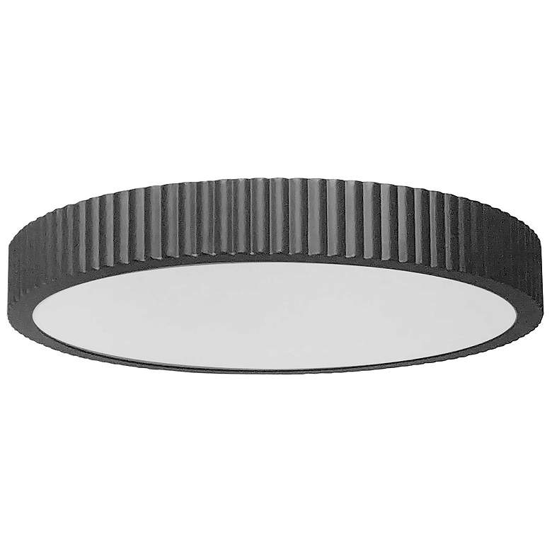 Image 2 Nabisco 18" Wide Matte Black LED Ceiling Light