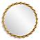 Nacala Antiqued Gold 39 1/4" Round Oversized Wall Mirror