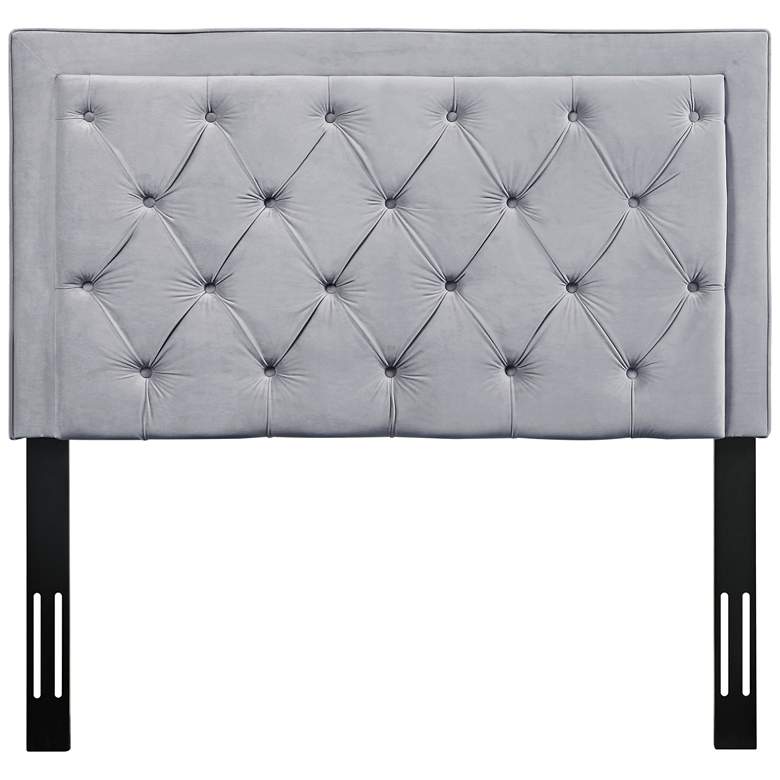 Image 1 Nacht Gray Velvet Full Upholstered Headboard