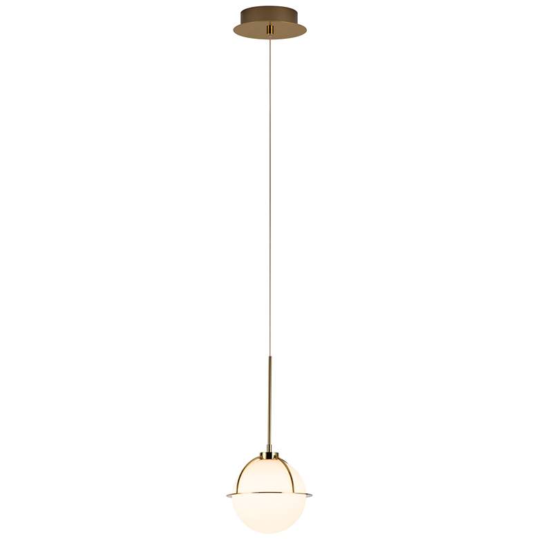 Image 1 Nacre 6.9" Polished Brass Pendant