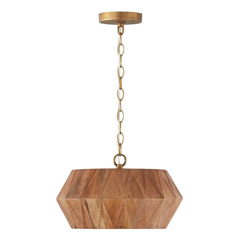 Image 6 Nadeau 15" Wide Light Patinaed Brass Ceiling Light more views
