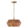 6_Nadeau 15" Wide Light Patinaed Brass Ceiling Light more views