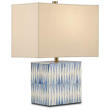 Nadene 17 1/2" High Blue and White Accent Table Lamp