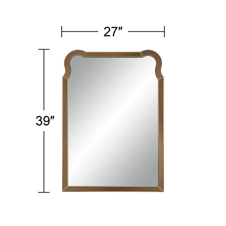 Image 7 Nadia 27" x 39" Warm Gold Rectangular Wall Mirror more views