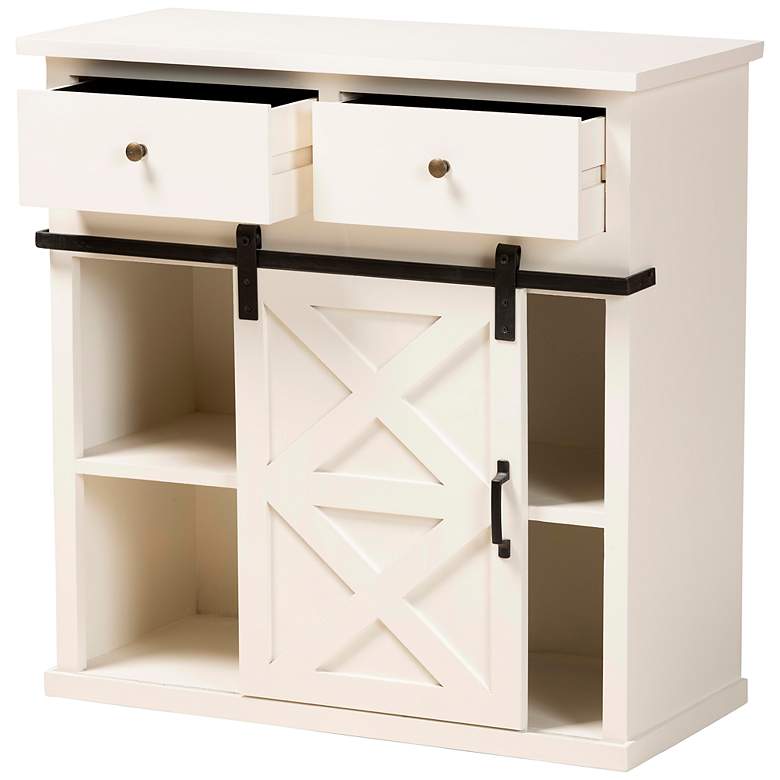 Image 7 Nadia 31 1/2" Wide White Wood 2-Drawer Sideboard Buffet more views