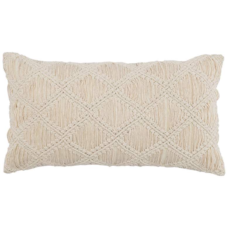 Image 1 Nadia Natural 26 inch x 14 inch Rectangular Decorative Pillow